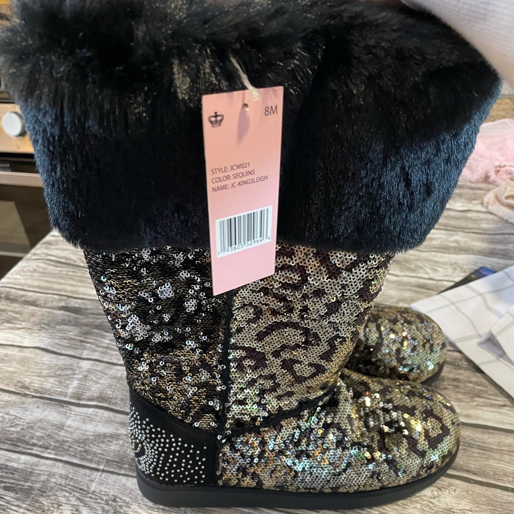 Juicy couture sequin boots NEW
